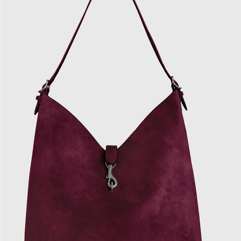 Rebecca Minkoff Megan Hobo Mulberry Suede Shoulder Bag.  Excellent condition